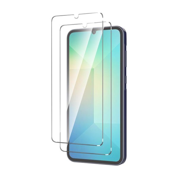 Clear Tempered Glass Screen Protector Compatible with Samsung A06 (Pack-2)