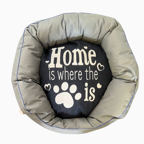 Cute Quote Small Canvas Dog Bed Round