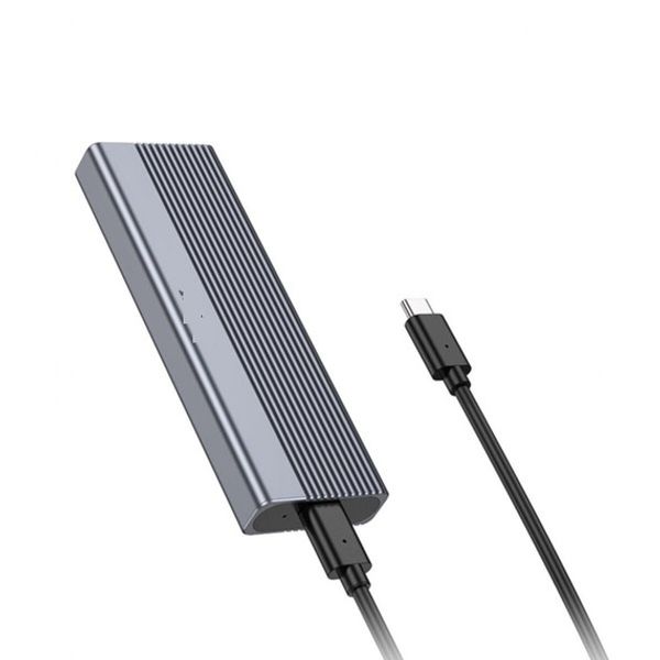 External Pocket HOCO HB47A M.2 SSD Enclosure (USB3.2/10Gbps) Metal Gray PB
