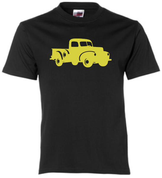 Jakkals-YellowTruck-Tshirt-Black-Kids