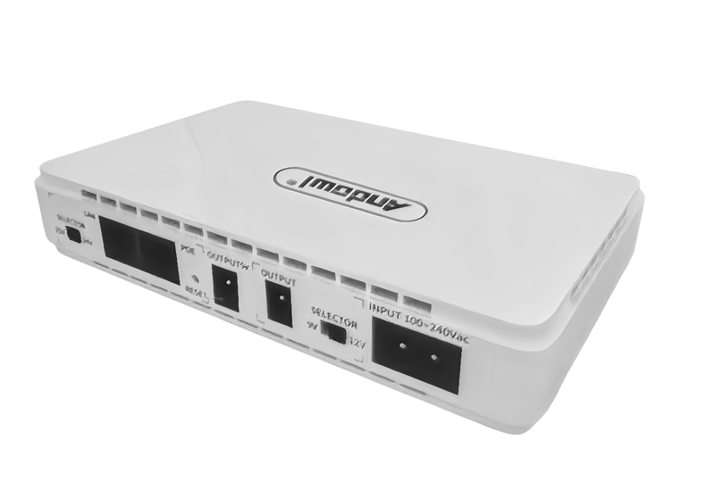 12000mAh Mini DC UPS with POE Support - Backup Power for WIFI &amp; CCTV
