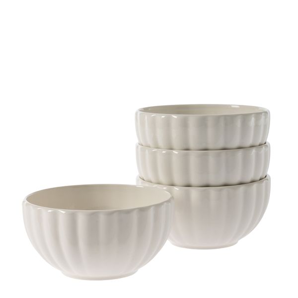 George &amp; Mason - Sicily Cereal Bowl 12.5x6cm 4pk - White