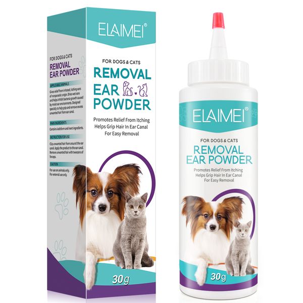 Pet Ear Cleaner Powder - Dogs &amp; Cats Ear Cleaning &amp; Deodorizing