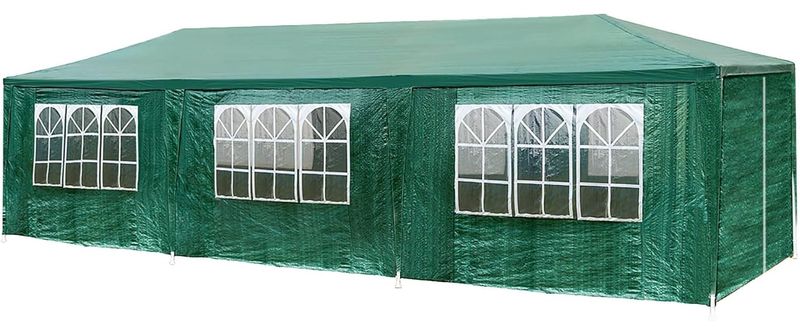 3 x 9m Gazebo Folding Tent Marquee with Side Walls White