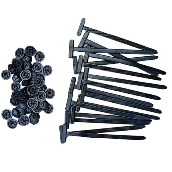 Camping Self-Locking Plastic Cable Ties With Buckle 200 Pieces - 9cm