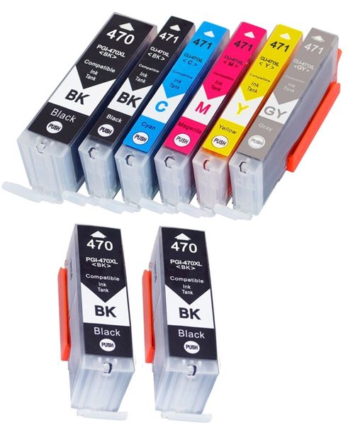 Canon PGI-470XL / CLI-471XL / 470 / 471 + 2 Extra Black - Compatible