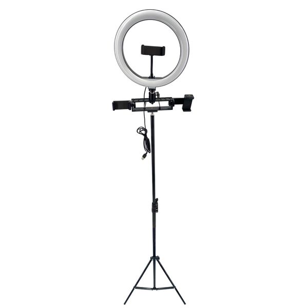 Professional 10 Inch Ring Light With 3 Phone Holders