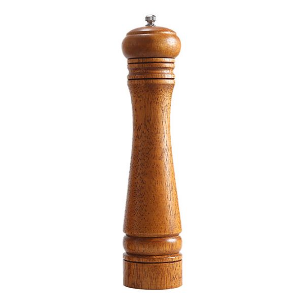 10 inch Wood Pepper Mill Adjustable Portable Kitchen Salt Pepper Grinder
