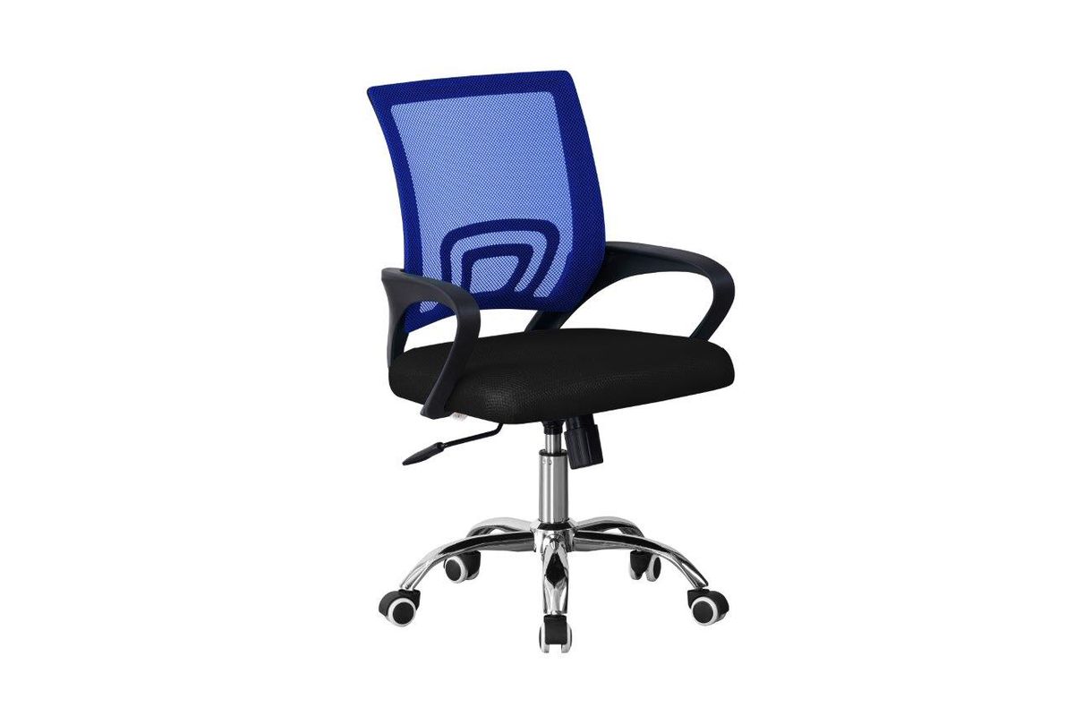 TOCC Tippy Mod Operator Chair with Chrome - Blue and Black