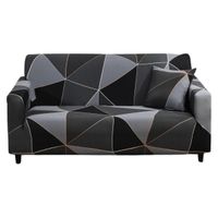 Decorative 3.2.1 Seater Elastic Couch Covers - Black Diamond