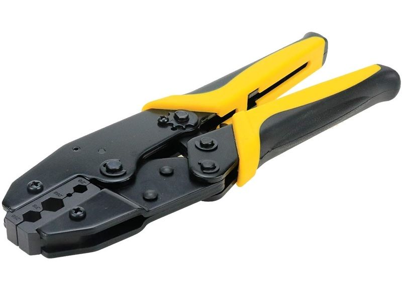 HT-336C Ratcheting Wire Terminal Crimper Tool for RG 58, 59, 62, 6