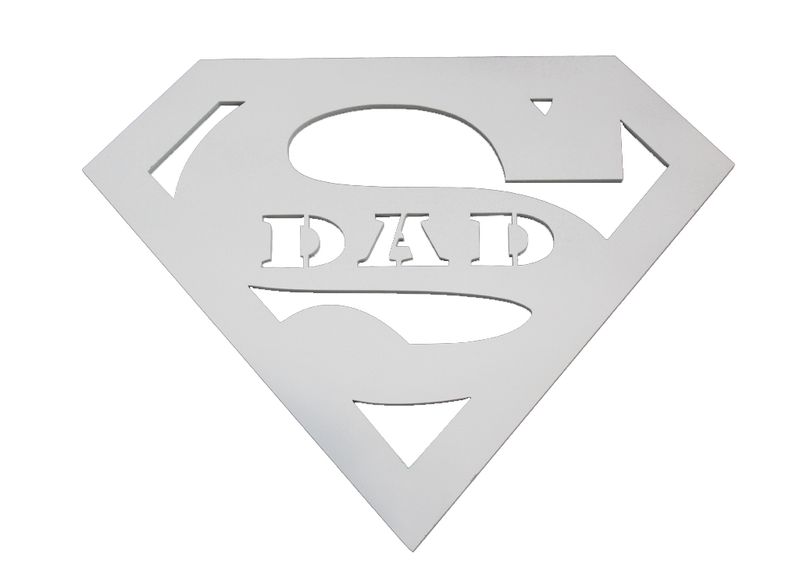 Super Dad - White Father's Day Sign
