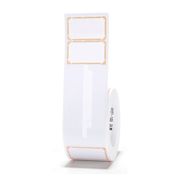 Niimbot - B21 / B3S - R02T 25x75 (25x30+45) 100 White Labels - Orange Ink