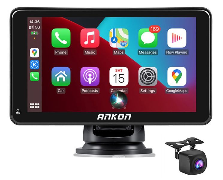 ANKON 7" Wireless CarPlay Android Auto Smart Carplay Display Screen