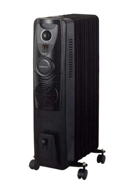 Sokany 7 Fins Electric Oil Filled Vertical Radiant Heater With Fan