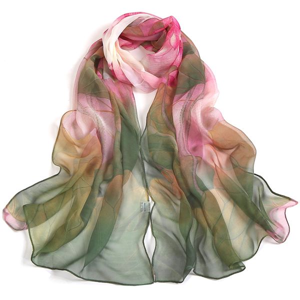 Print Floral Pattern Scarf, Shawl Fashion Scarves Sunscreen Shawls