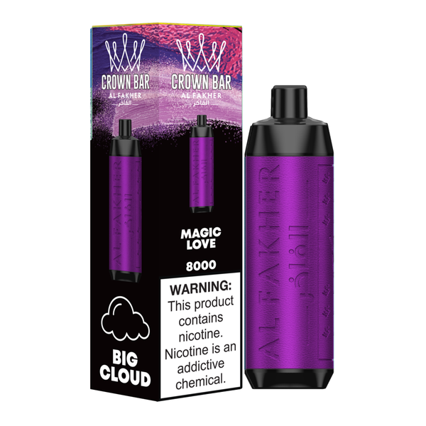 Al Fakher - Crown Bar 8000 puff disposable rechargeable vape - Magic Love