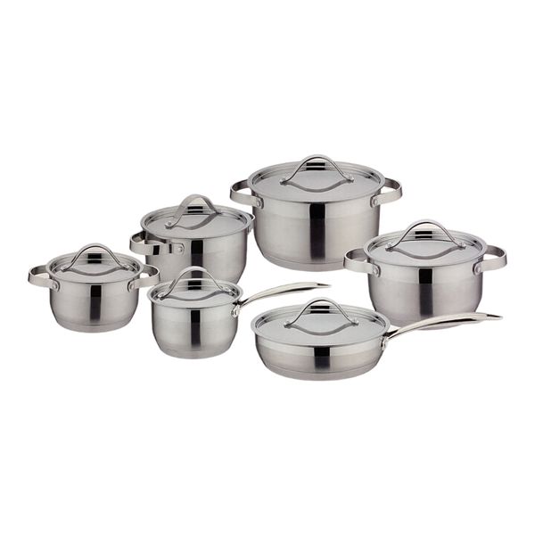 Stainless Steel Heavy Pot Set - 12piece