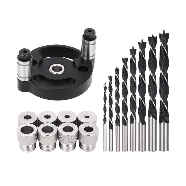 Self Centering Doweling Woodworking Hole Drill Positioner Locator Jig Tool