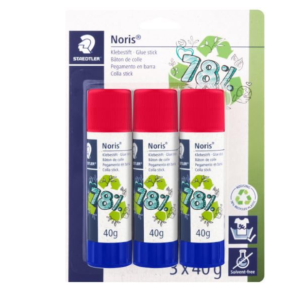 Staedtler Noris Glue Stick 40g - Value Pack of 3