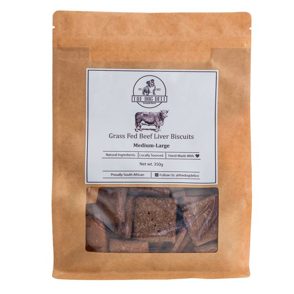 The Dog Deli Grass fed beef liver biscuits for medium-large dogs