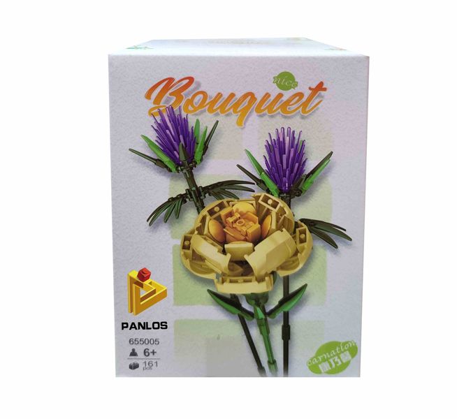 Panlos Flower Bouquet Building Blocks 161Piece - Carnation - 43cm Tall