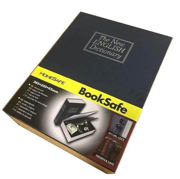 Book Safe Dictionary Style Iron Locker Jewellery Home Hidden Box