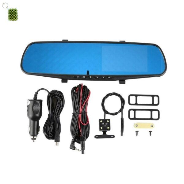 Aerbes AB-Q004 Full HD Car DVR Rearview Mirror Dual Channel Recorder+KEYHOL