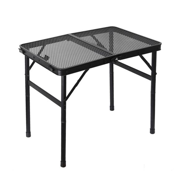 ALANES 60x40x56cm Metal Picnic Small Folding Table for Outdoor Garden Patio