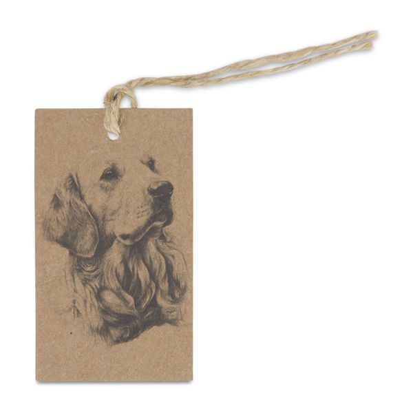 Gift Tags - Golden Retriever - Kraft Paper - Brown Note Cards - Pack of 10