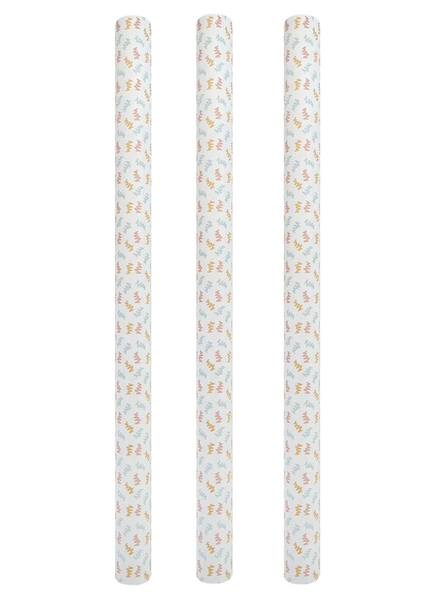 Clairefontein Squiggle Design Gift Wrapping Paper - 3 Rolls - 2m x 0.7m