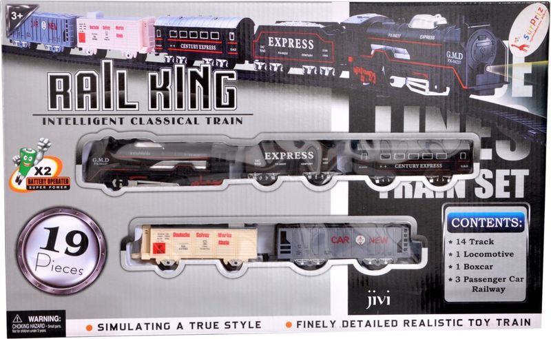 Rail King Intelligent Classical Express Train Track Set Toy For Kids