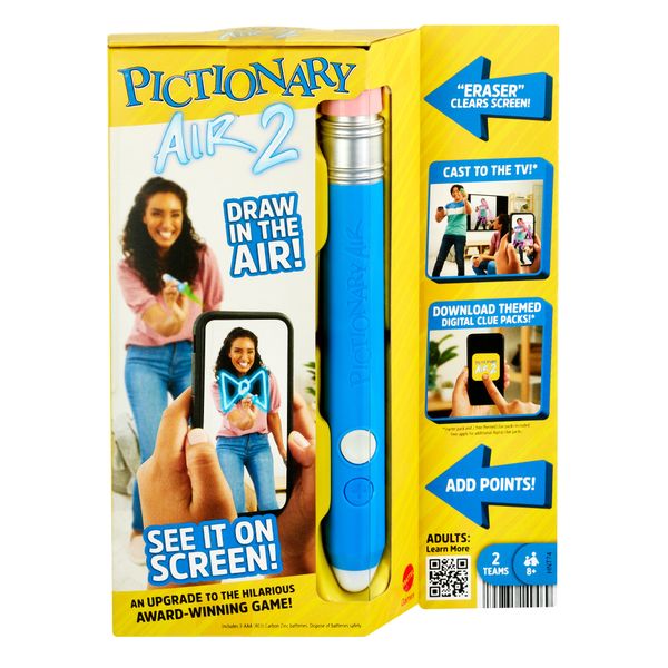 Mattel Games Pictionary Air 2 Game for Kids, Adults, Family and Game Night
