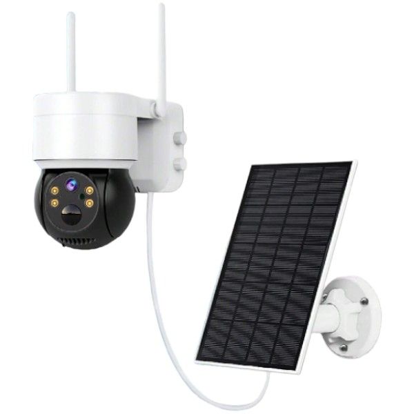 WI-FI 2.4Ghz Solar Powered Surveillance Camera With Motion Sensor - White