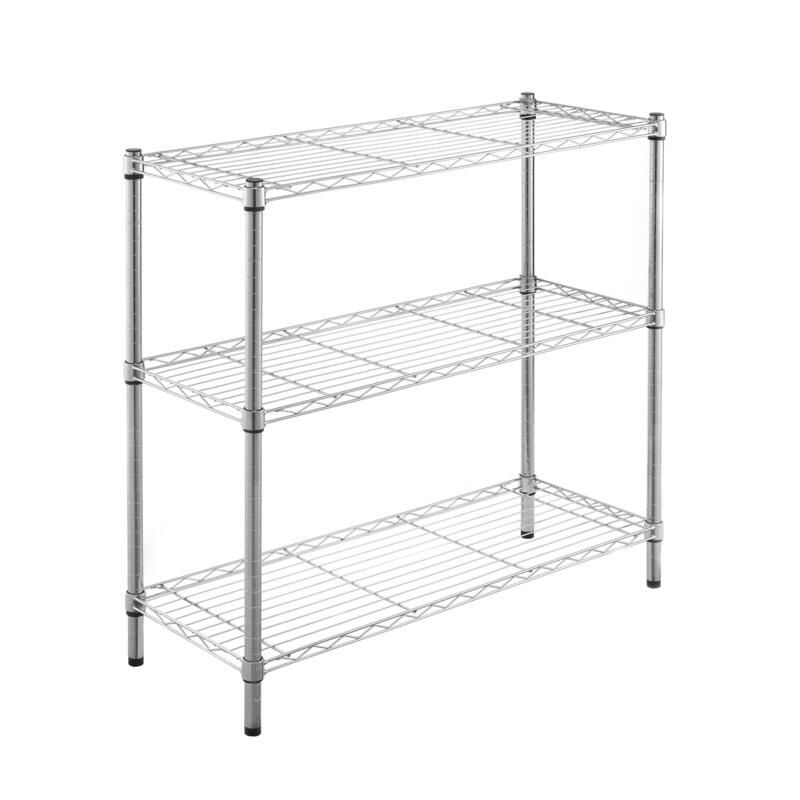 3 Tier Chrome Shelf Spaceo 90X35X90