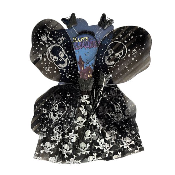 Skull Tutu, Wings , Wand &amp; Aliceband Set