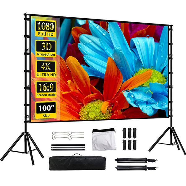 100 ich Strong Light-Resistant Pulldown Projector Screen