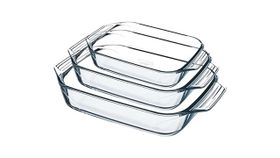 pyrex set of 3 casserole dishes