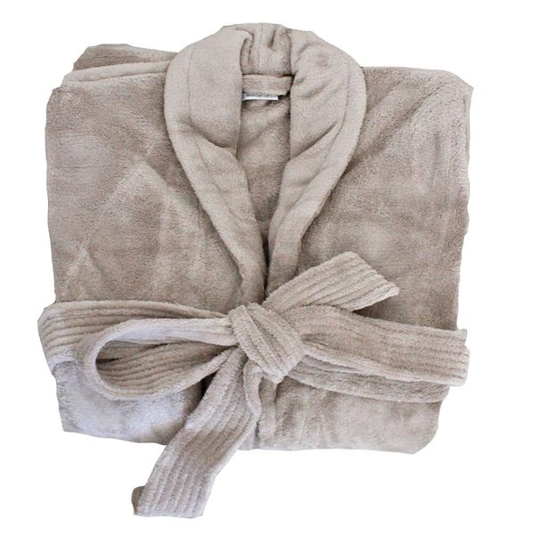 Club Classique Luxury Fleece Gown – Taupe image