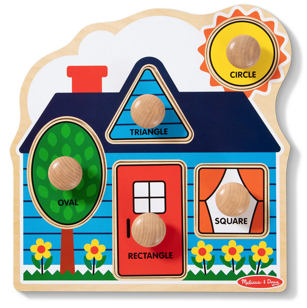 Melissa &amp; Doug First Shapes Jumbo Peg Puzzle (5 Piece)