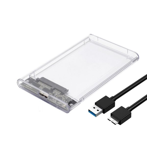 FAST USB 3.0 Clear 2.5" SATA Hard Drive Enclosure -Transparency