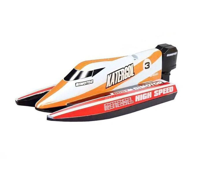 Mini 2.4G RC High Speed Remote Control Racing Boat Toy-Red