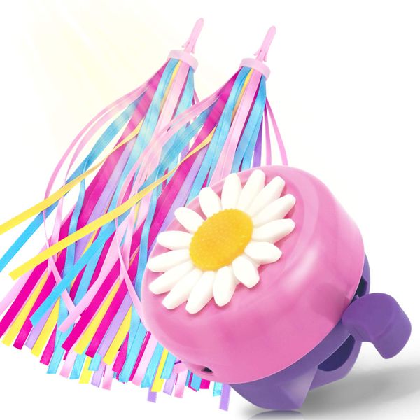 Kids Bike Bell and Kids Bike Streamers for Children's Bike Accessories