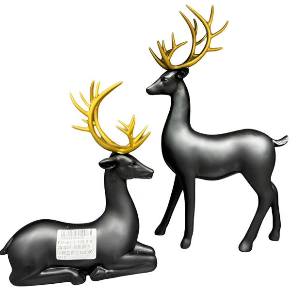 Modern Decor Luxury Reindeer Ornament - Black