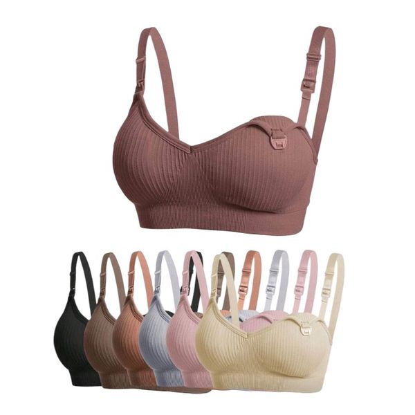 Seamless Padded Maternity Nursing Bras - Set of 7