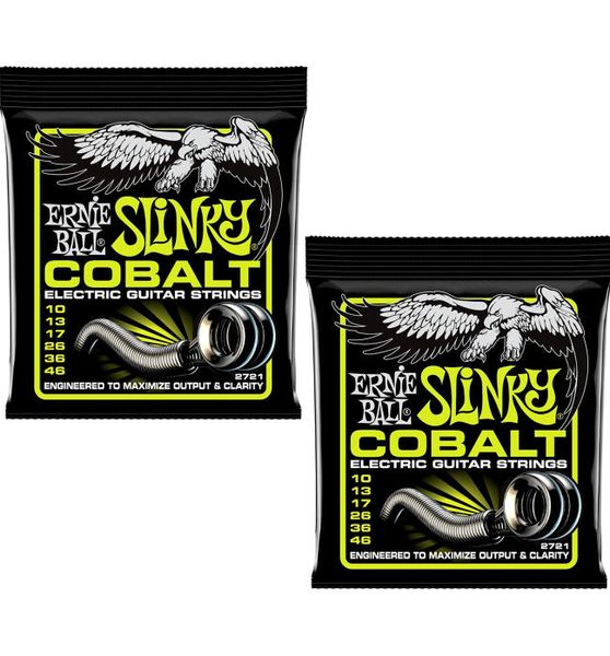 Pack of 2 Ernie Ball 2721 Regular Slinky Cobalt Electric Guitar Strings