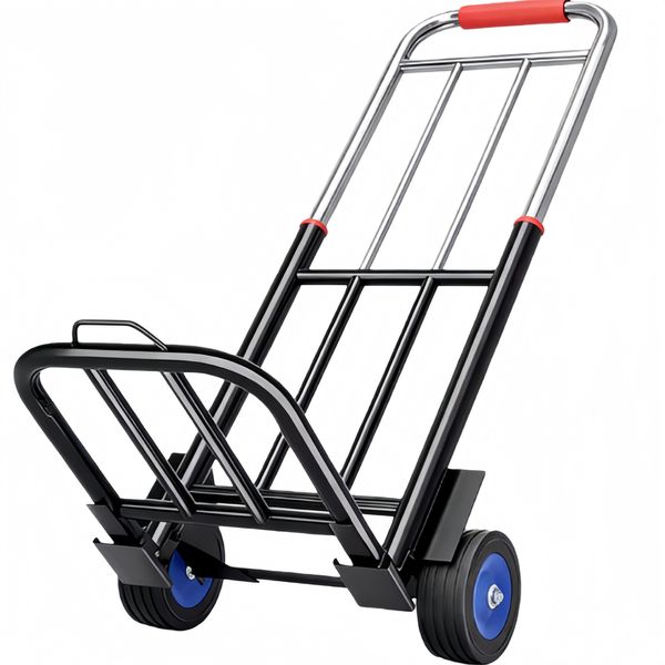 Folding Hand Truck Multifunctional Trolley Portable Cart Foldable 61-94cm
