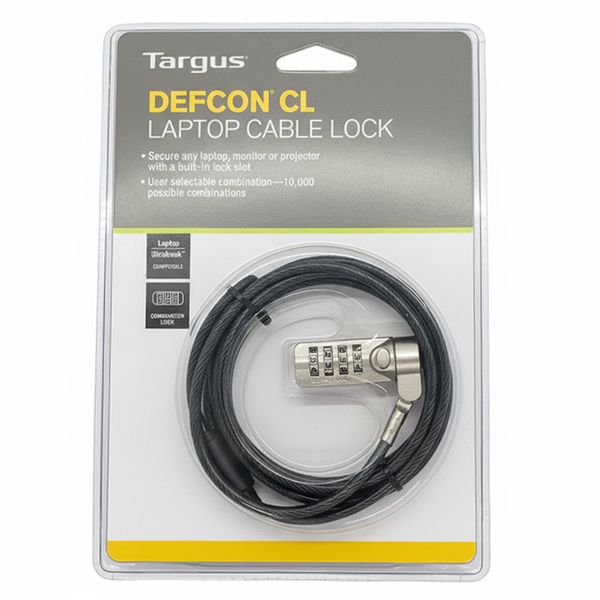 Targus PA420SCX Defcon Serialized Dual Head Lock, Grey