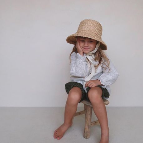 Toddler Fashionable Straw Bowknot Sunproof Hat Suitable for