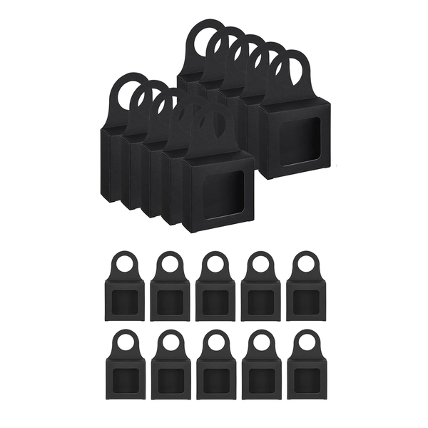 Wine Bottle Box With Window 30Pcs Wine Box Favor Box For Gift Black